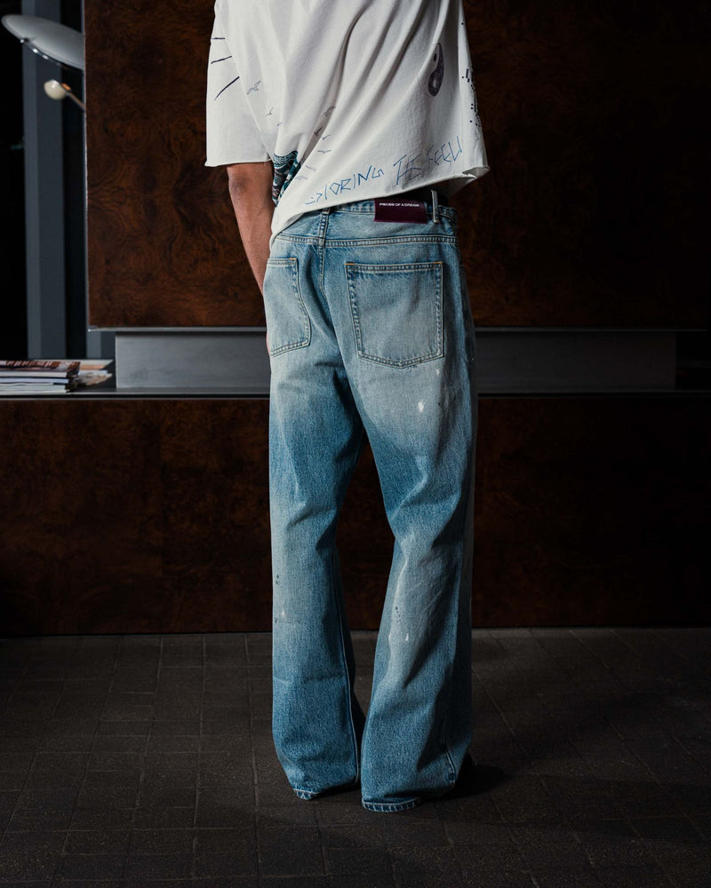Light Wash Bootcut Jeans - on model, back
