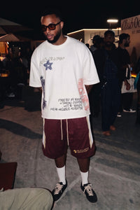 PD Athletic Department Shorts — on model
