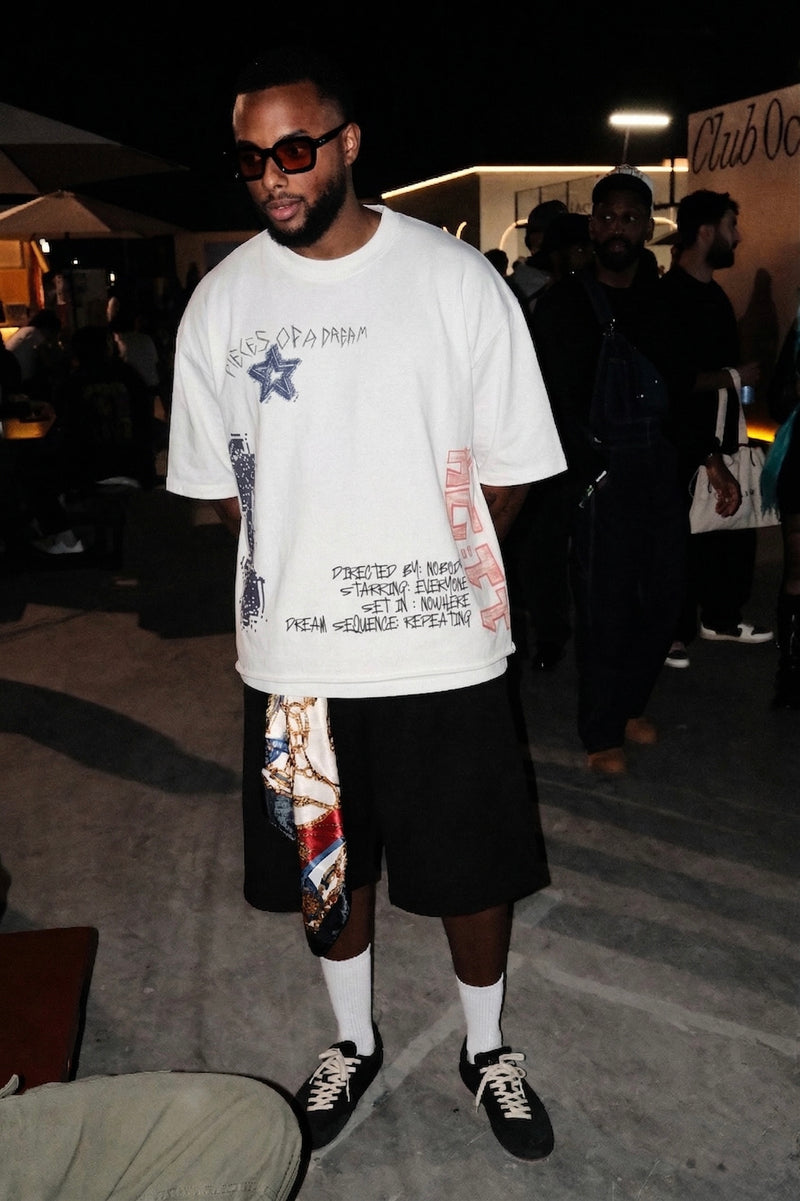 Script Tee — on model