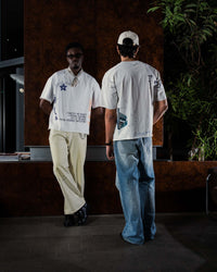 Script T-Shirt - front and back on models