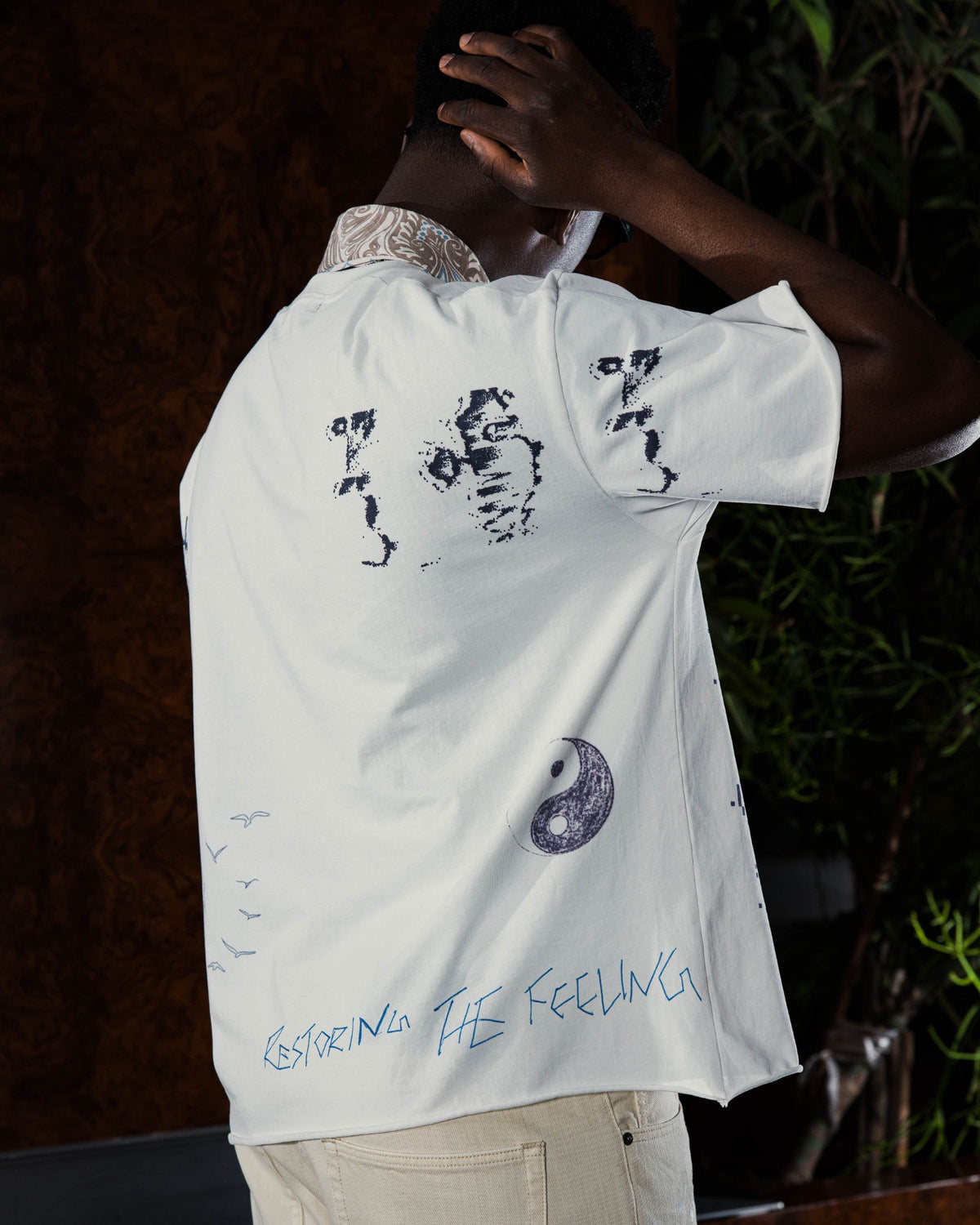 Script T-Shirt - back on model