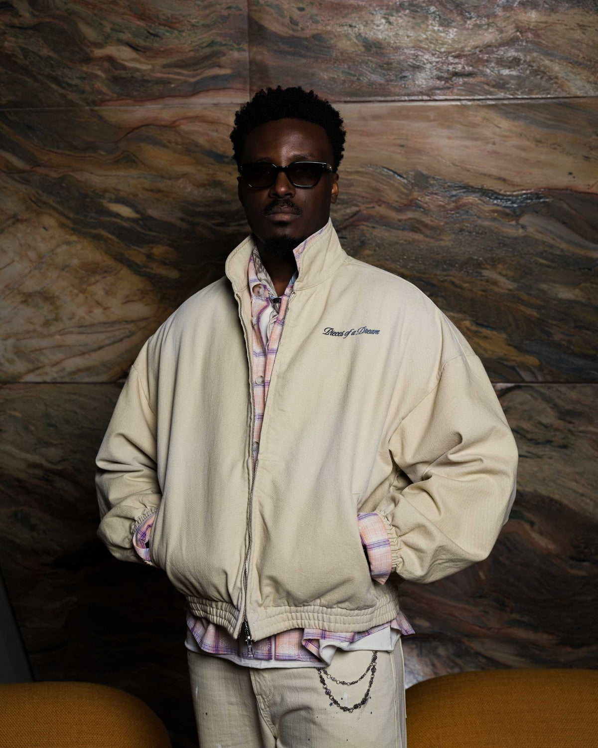Washed Canvas Jacket - on model
